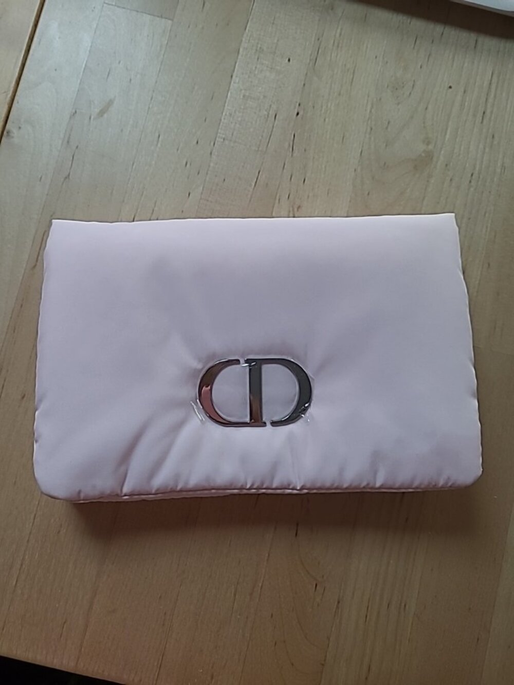 DIOR Pink Puffer Clutch Makeup Pouch Bag Brand New Minor Flaws See Photos